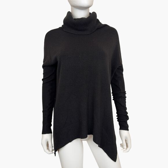 SWEET ROMEO Longsleeve Cowl Neck Tunic Top Sweater (Black | Size XS) - Picture 3 of 7
